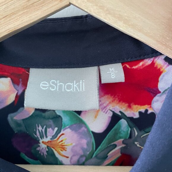 EShakti Women's Floral Button Down Shirt - Picture 4 of 7